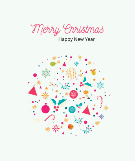 Merry Christmas Tree Card Design