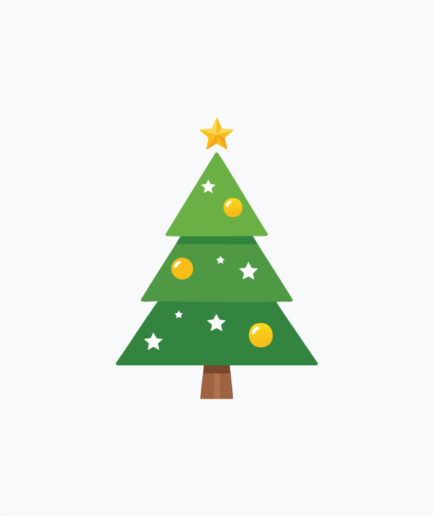 Minimalist Christmas Tree Icons Set